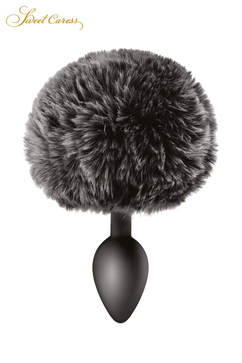 Plug queue de lapin – noir
