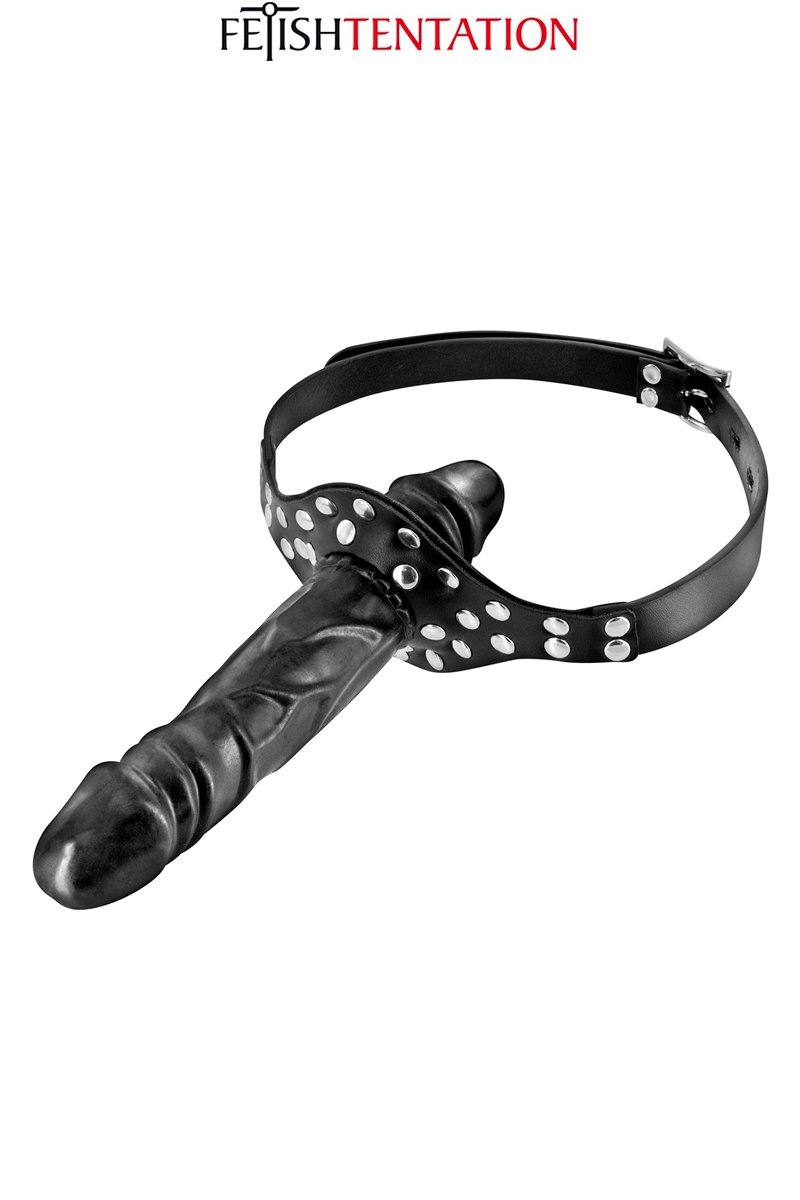 Bâillon double gode black – Fetish Tentation