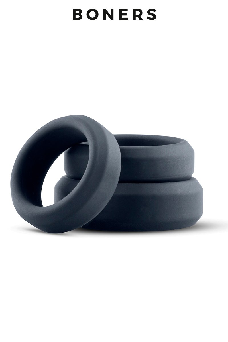 Kit de 3 anneaux de pénis larges – Boners