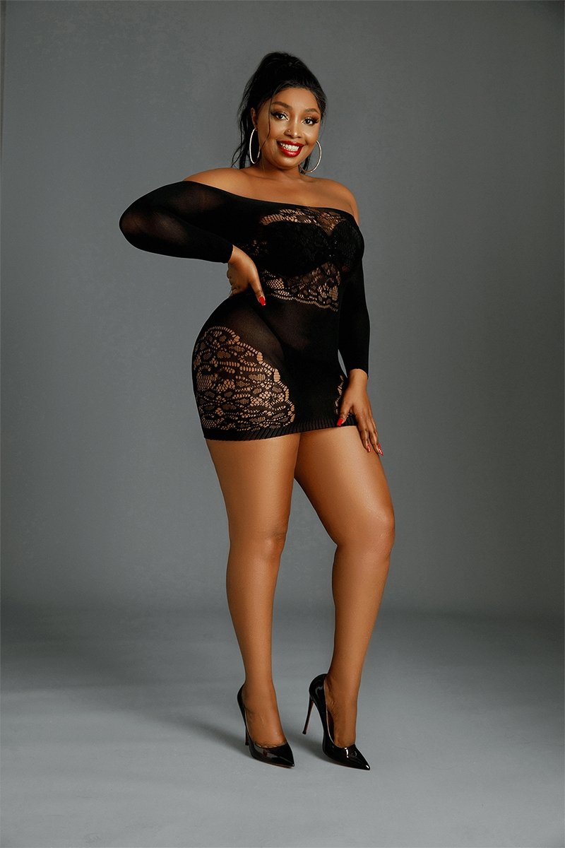 Mini robe résille N°07 Queen Size – Moonlight