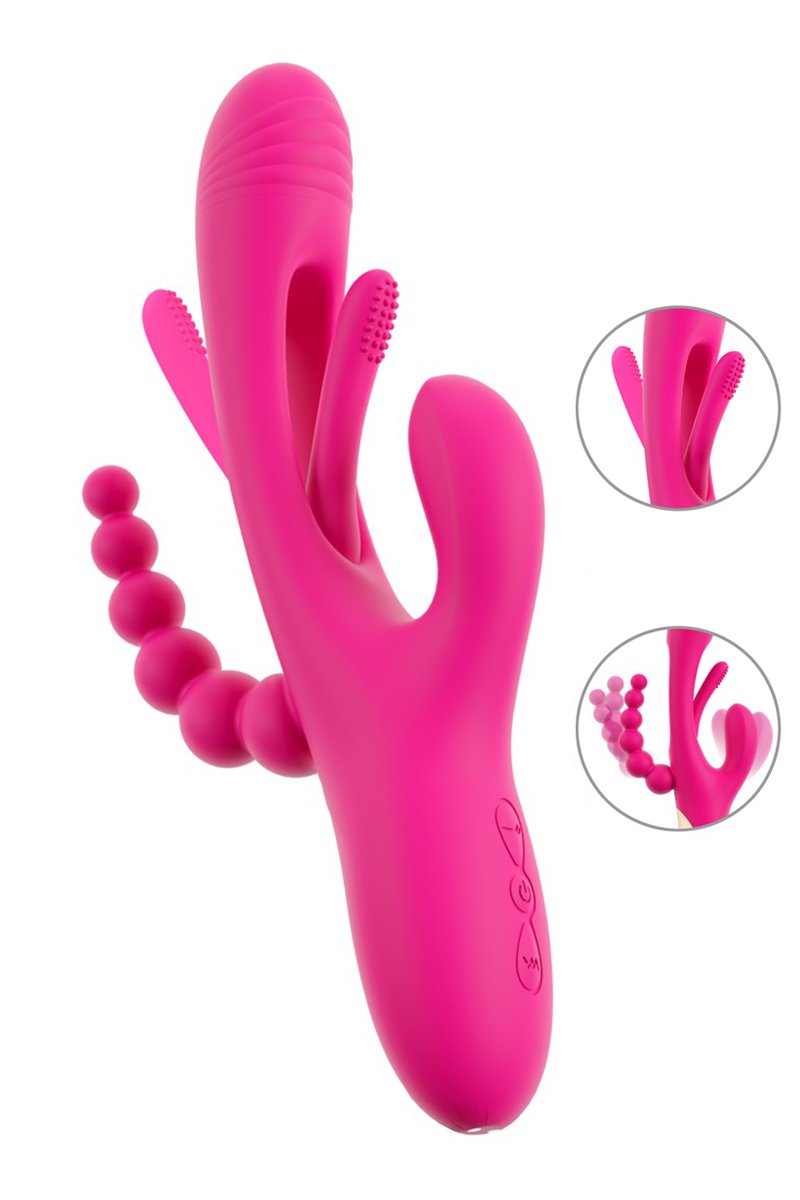 Triple vibro avec langue oscillante – Sweet Smile