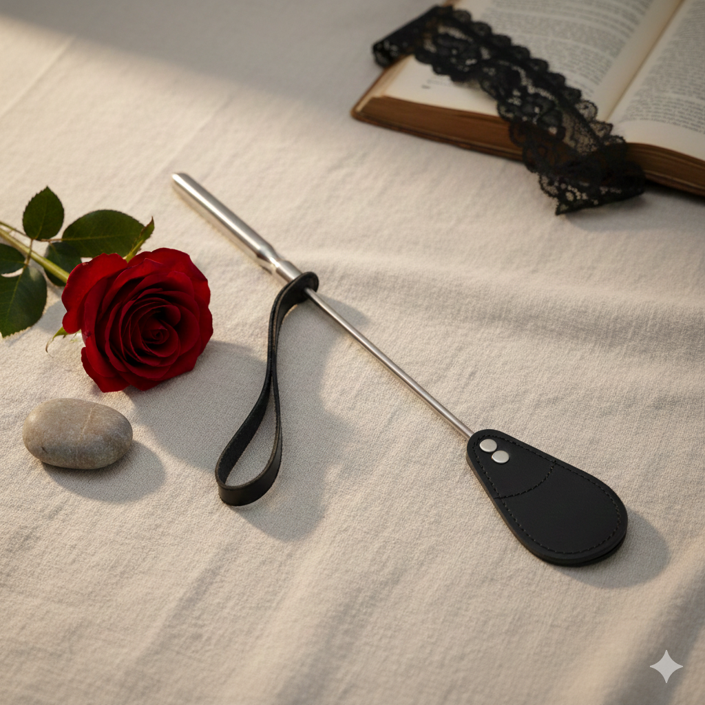 Cravache Alu Courte avec Mèche ronde en cuir – Image 4