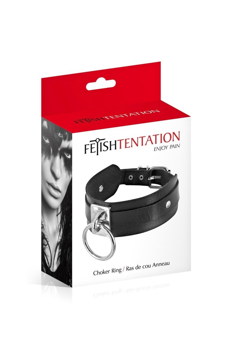 Collier BDSM large avec anneau - Fetish Tentation – Image 2