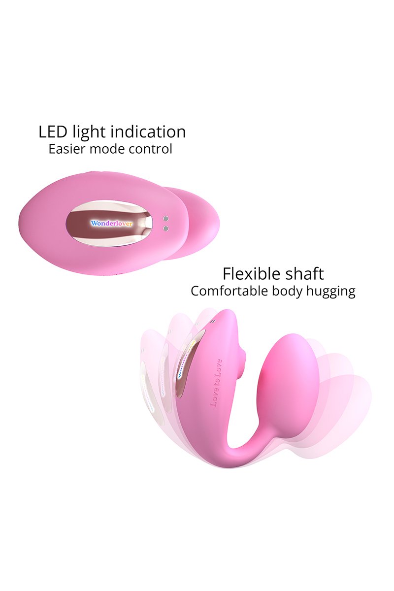 Double stimulateur Wonderlover rose - Love to Love – Image 2