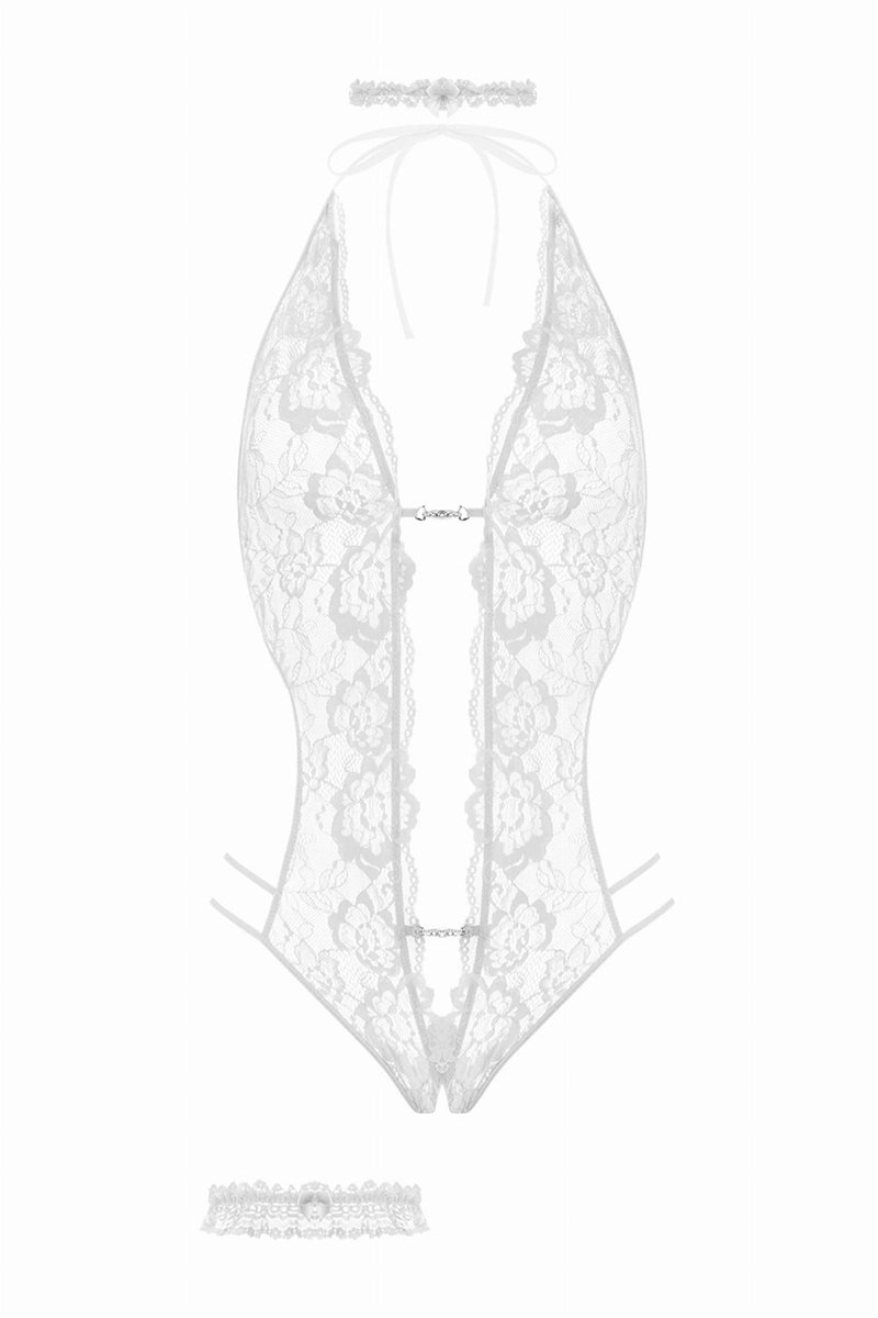 Ensemble body ouvert Renee blanc - Christine – Image 4