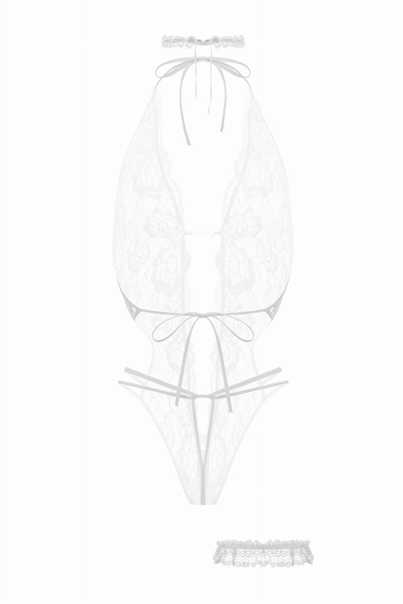 Ensemble body ouvert Renee blanc - Christine – Image 5