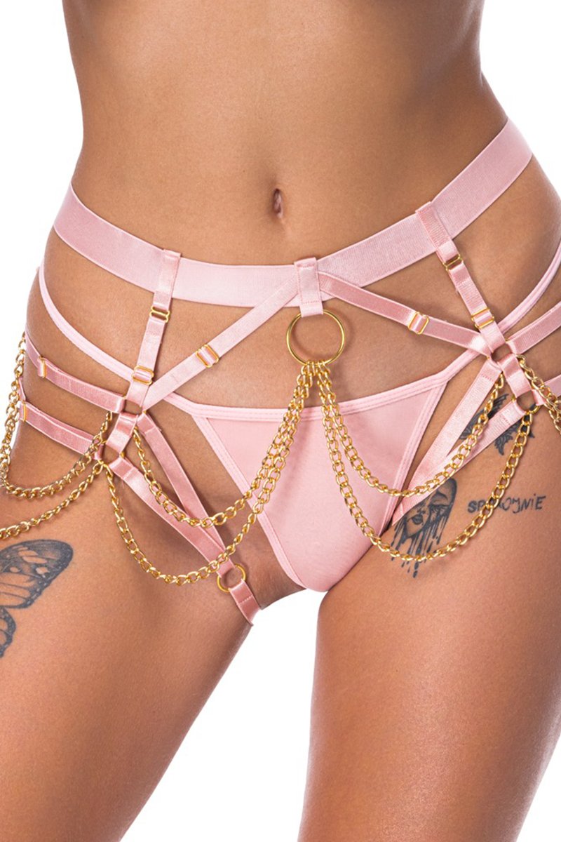 String harnais rose – Bad Kitty