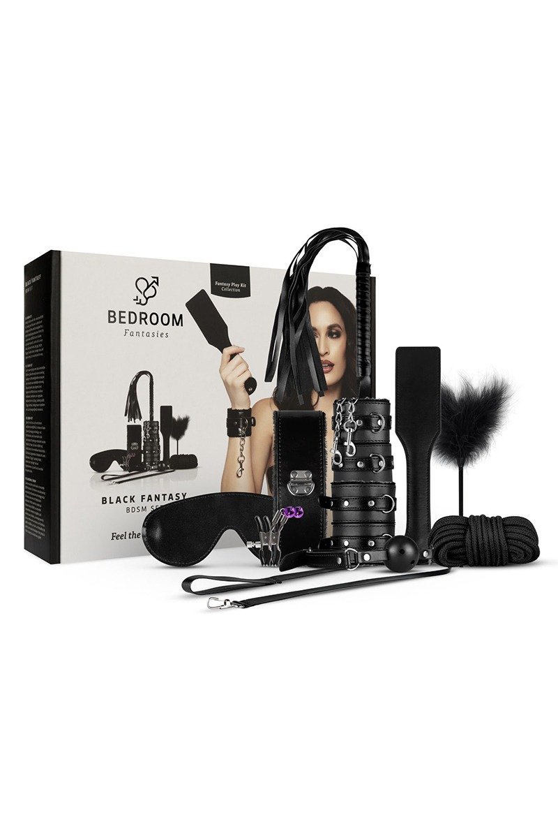 Coffret BDSM  Black Fantasy 10 accessoires – Bedroom Fantasies